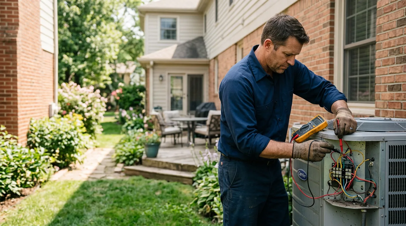 HVAC technician working near Fredonia, AZ